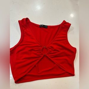 Red crop top size medium